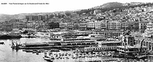 ALGER - VUE PANORAMIQUE SUR LE BOULEVARD FRONT DE MER